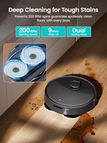 Lefant M3 Max Robot Vacuum and Mop, 20000Pa Suction,Multifunctional Dock with Hot Water Self-Cleaning&Drying, Obstacle Avoidance,90-Day Self-Emptying, 5G WiFi Alexa/APP/iWatch Control - Thumbnail 6