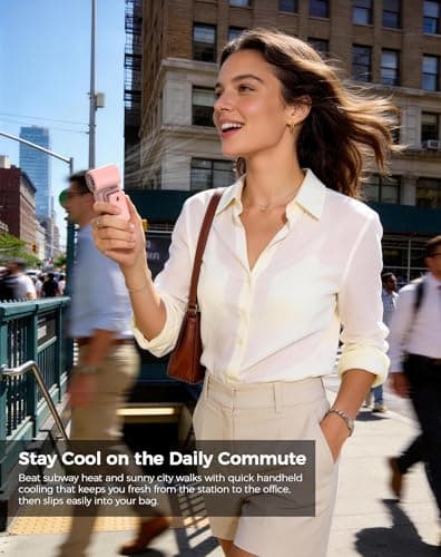 Hotsales Clip-On Portable Fan, 13500 RPM Rechargeable Handheld Mini Fan with LED Display, 360° Rotating Detachable Clip, Stroller Fan for Baby, Compact Travel Essentials/Lash, Summer Gifts for Women - Thumbnail 6