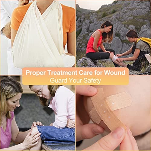 276PCS Hiking First Aid Kit for Home Personal Emergency Supplies Compact Bag for Backpack, First Aid Essentials Survival Kit for Business Travel Car Yellow AMORNING - Thumbnail 5