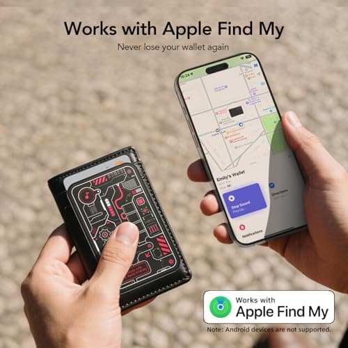 MFish Solar Wallet Tracker Card, Apple MFi Certified, Ultra-Thin 0.07" Find My Tracker for Wallet, IP68 Waterproof, Loud Alarm, Solar Powered, Works with Apple Find My (iOS Only) for car, Luggage - Thumbnail 2