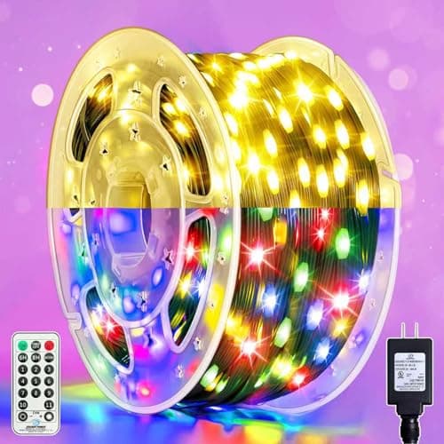 Soagrc Outdoor Christmas Lights, 400LEDs 131FT Christmas Tree String Lights, IP67 Waterproof 11 Modes Warm and Multicolor Holiday Lights with Remote for House Yard Xmas Decorations
