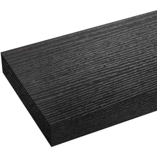 Modcraft Floating Shelves for Wall 24 Inch (Set of 2), 7.1" Deep Wide Wall Mounted Shelf for Bathroom Organizer Over Toilet, Modern Wood Storage Shelving for Bedroom Kitchen Living Room, Black - Thumbnail 5