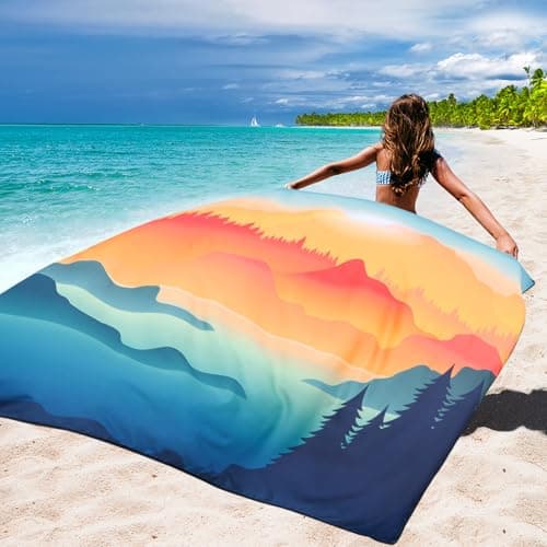 Beach Blanket Waterproof Sandproof Beach Mat 79" X 83"/10'x9'for 2-8 Adults Quick Drying Outdoor Picnic Mat Beach Accessories for Travel, Camping, Hiking - Thumbnail 5