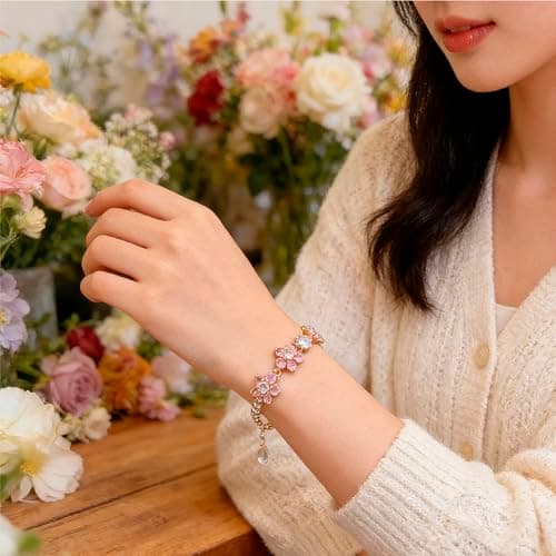 KodoBidden Plated Stainless Steel Lucky 4 Leaf Gold,Erling Silver Dainty Simple Women Charm Link Bracelet,joyas para mujer,Birthday Anniversary Christmas Jewelry Gifts,Unisex,Jewelry Gifts for Women - Thumbnail 5