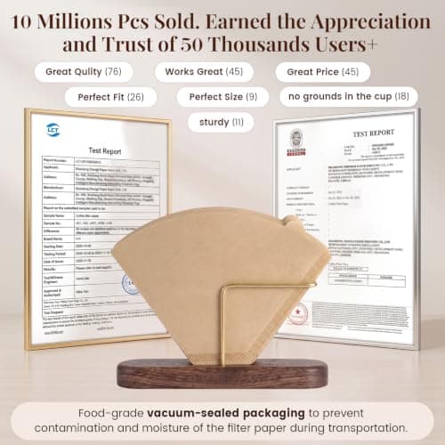 200Pcs Cone Coffee Filters #4, Clinuse Unbleached Size 04 Coffee Filters 8-12 Cup, Disposable Natural Paper Filters, No.4 Cone Filters Compatible with Ninja, Cuisinart, Pour Over and Drip Coffee Maker - Thumbnail 2