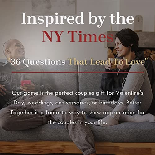 BETTER TOGETHER Couples Games | 100 Conversation Cards for Adults | Deep & Romantic Questions for Date Night | Relationship Card Game for Him & Her | Anniversary, Valentine's Day & Gifts for Couples - Thumbnail 3