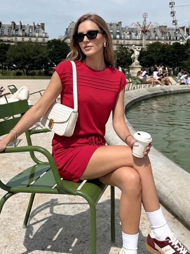 Casly Lamiit 2 Piece Outfits for Women Summer Comfy Matching Sets Active Resort Wear Spring Break Set Country Concert 80s 90s Outfits Red XS - Thumbnail 3