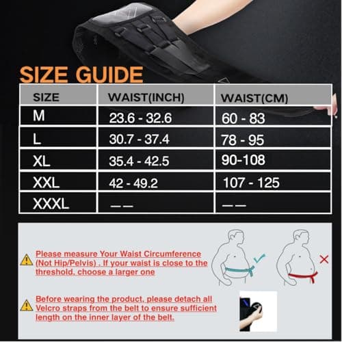 AdkuKa Back Brace for Lower Back Pain Women Men - 10x Maximum Compression and Adjustable - Lumbar Support Belt with 3D Pad - Ergonomic and Breathable 3D Material - for Herniated Disc,Sciatica (M) - Thumbnail 5