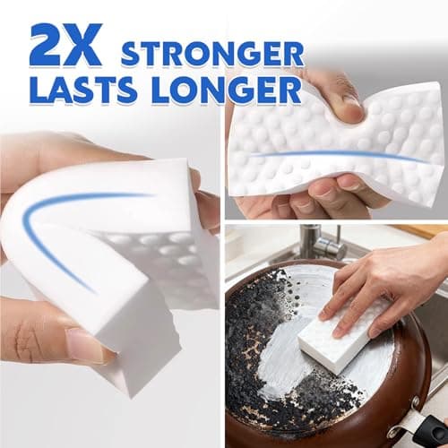 Glass Cooktop Cleaner Sponge, 10 Pack GRS Certified Stove Top Cleaner 2X Density Magic Melamine Sponge Eraser, Extra Durable & Long Lasting, for Kitchen Glass Marble Ceramics Top Daily Cleaning - Thumbnail 5
