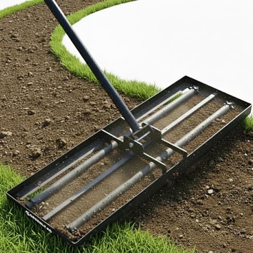G GREENLY-AG 30" Heavy Duty Lawn Leveling Rake, 6.5FT Soil Leveler Tool - Image 1