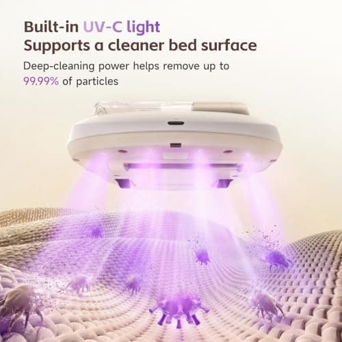 CREATULIZE X1 Robot Bed Vacuum, Automatic Mattress Vacuum Cleaner with Intelligent Path Planning, UV-C Light, HEPA Filter, One-Click 100% Dust & Pet Hair Removal for Bed, Mattress, Sofa, Carpet - Thumbnail 5
