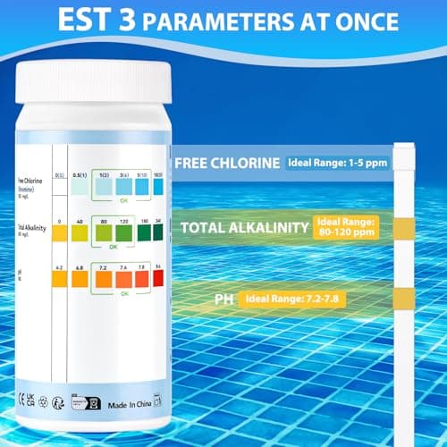 Accevo Hot Tub Test Strips，3-in-1 Pool Water Testing Kit for Chlorine/Bromine, pH, Total Alkalinity - Easy and Accurate Test Strips for Swimming Pools & Spas - 150 Strips - Thumbnail 2