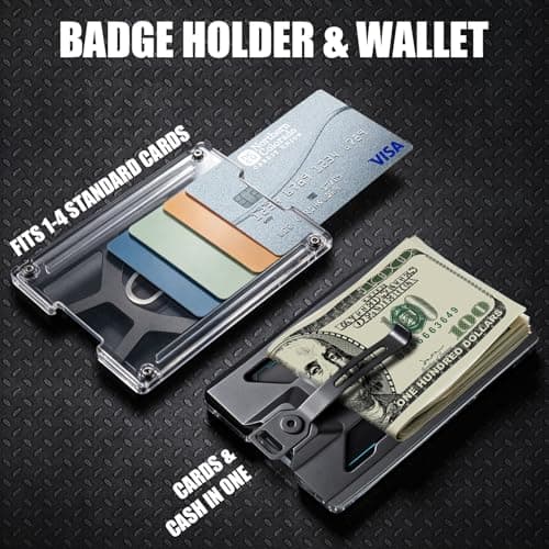 WSJSKMWQ Badge Holder with Lanyard & Metal Clip, Durable Aluminum, 4 Cards - Thumbnail 6