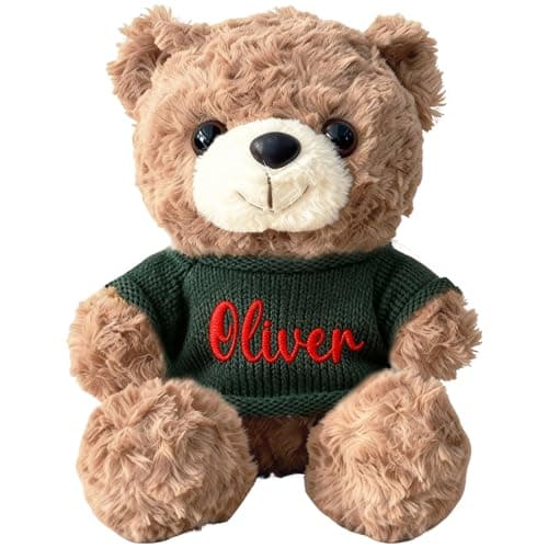 OELTTG Personalized Teddy Bear with Embroidered Name, Soft Plush Stuffed Animal, Customized Sweater Teddy Bear Unique Gift for Birthday Christmas Baby Shower Kids Adults - Image 1