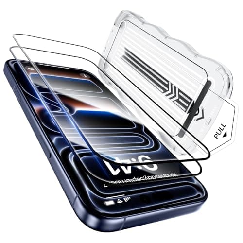 GolbinBox for iPhone 17 Pro Max Screen Protector, [12FT Military-Grade Shatterproof] [9H+ Tempered Glass] [Auto-Alignment Frame] [HD Clear] [Case-Friendly] Full Coverage Protection for iPhone 17ProMax 6.9", 2 Pack - Image 1