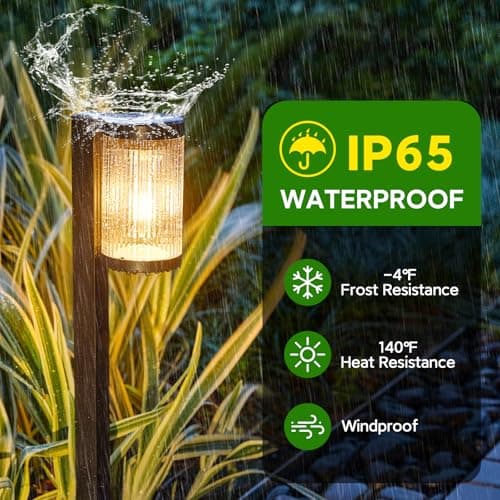 ELECLINK Solar Pathway Lights Outdoor, 6 Pack Upgraded Outdoor Solar Lights for Outside Super Bright Up to 15Hrs, IP65 Waterproof Solar Garden Lights for Yard Path Sidewalk Driveway Walkway Decor - Thumbnail 4