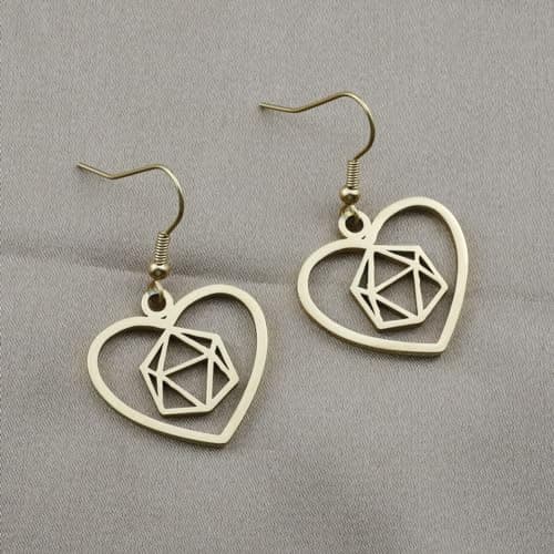 YLWJSP Dice Jewelry Dungeons and Dragons Gift Dungeon Master Inspired Earrings Necklace Dungeon Master Gift DND Gamer (Dice EarG) - Thumbnail 5