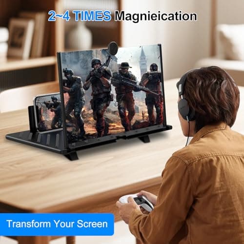 Pibkay 20 Inch Phone Screen Magnifier, Pull-Out Type Big Screen Magnifier for Cell Phone, Portable Mobile Phone Amplifier for Watching Video and Shows - Thumbnail 5