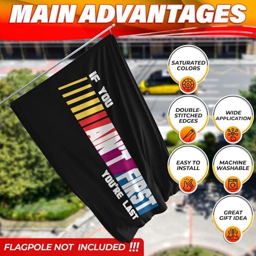 3x5 Feet College Flags - 3x5 ft Motivational Flags for Inside and Outside Use, Non-Fading and Wear-Resistant, Convenient Size and Easy to Install, Good for Dorm, Gym, Garage, and Living Rooms - Thumbnail 4