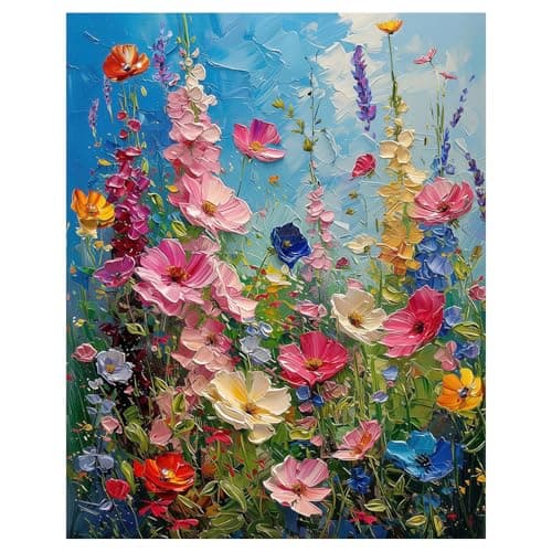 1000 Piece Puzzle for Adults,Difficult Challenging Jigsaw Puzzle,Colorful Wildflower Impossible Puzzle,Hard Puzzle for Adults,Gift for Mom,Stress Relief Puzzle - Image 1