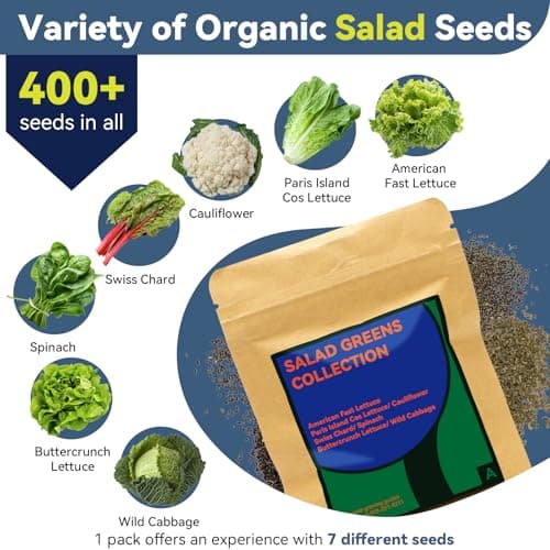 Mix Salad Seed Pods for Aerogarden, Ahopegarden, iDOO Hydroponics Growing System Indoor Herb Garden, 400+ Seeds(12-Pods) - Thumbnail 2
