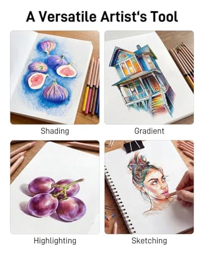 JusArt 72 Oil-Based Colored Pencils – Soft Core, Durable, Vibrant & Ultra-Smooth. Ideal for Adult Coloring, Portrait, Sketching, Landscape. Professional Drawing Pencils for Artists, Adults & Beginners - Thumbnail 3