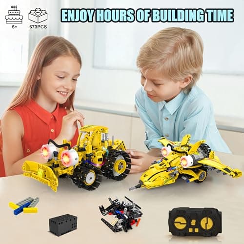 Yerloa Robot Building Kit STEM Gifts for Boy Ages 8-13 with App & Remote Control, 5 in1 Building Set Coding Robotic Toys for Kid Aged 6 7 8 9 10 11 12 Years Old Boy Girl Easter Birthday Gifts (673pcs) - Thumbnail 6