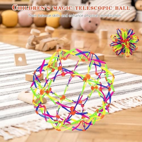 Kocasall Expanding Sphere - Anxiety Relief Sensory Ball for Kids & Adults - Expandable Breathing Magic Toy Suitable for Yoga, ADHD, Anxiety, Autistic (2Pcs 12.8IN) - Thumbnail 6