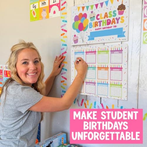 Happy Birthday Bulletin Board Set for Classroom - Dry Erase Birthday Calendar for Classroom Decor, Reusable Class Birthdays Chart, Preschool Kindergarten Elementary Bulletin Board Decorations - Thumbnail 3