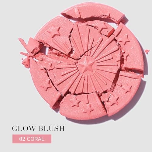 Baked Blush for Cheeks Makeup - Glow Powder Blush Palette, Silky Smooth, Seamless Buildable Face Blush Powder with Subtle Shimmer for a Natural, Long-Lasting Glow, 02 Coral (Coral-Pink) - Thumbnail 3