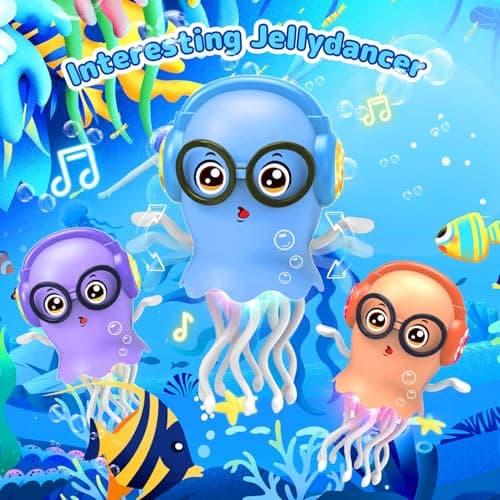 Zonopy Dancing Jellydancer Kids Toy, Baby Toy Learning Crawling Jellydancer Tummy Time Toy for Boy 3-6 Girls 6-12, Fidget Toy Magic Dancing Loud Music Toys for 3 4 5 6 7 8 Year Old Kids Birthday Gifts - Thumbnail 2