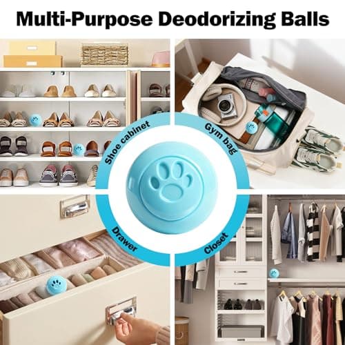 SCENTORINI Shoe Deodorizer Balls, 8 Pack Baby Powder Scent Sneaker Deodorizer Balls, Odor Eliminator for Smell Shoes Boots, Long Lasting Shoe Freshener for Gym Bags, Drawers and Small Spaces - Thumbnail 5