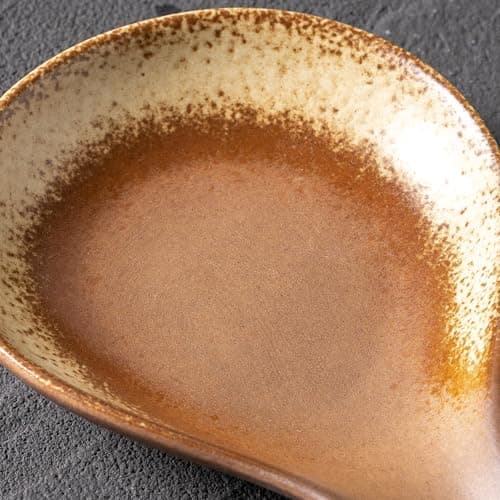 Spoon Rest for Kitchen Stove Top, 8 In Ceramic Large Cooking Spoon Holder for Kitchen Countertop Dishwasher Safe and Heat-Resistant Utensil Rest, Modern Farmhouse Decorative Retro Yellow - Thumbnail 2