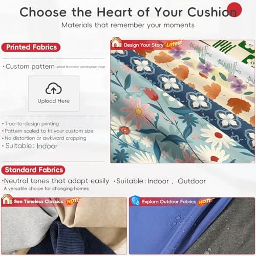 Custom Bench Cushion, Bench Cushions for Outdoor Furniture & Indoor Use, Waterproof Patio Bench Cushion, Window Seat Cushion, Piano Bench Pad, High Density Cushion, Non Slip, Custom Size & Colors - Thumbnail 6