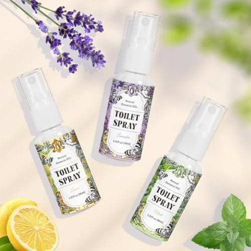STRN Toilet Spray, 6-Pack Lemon, Mint & Lavender Natural Scent, Portable Instant Odor Deodorizer for Home, Bedroom, Travel Size - Thumbnail 6