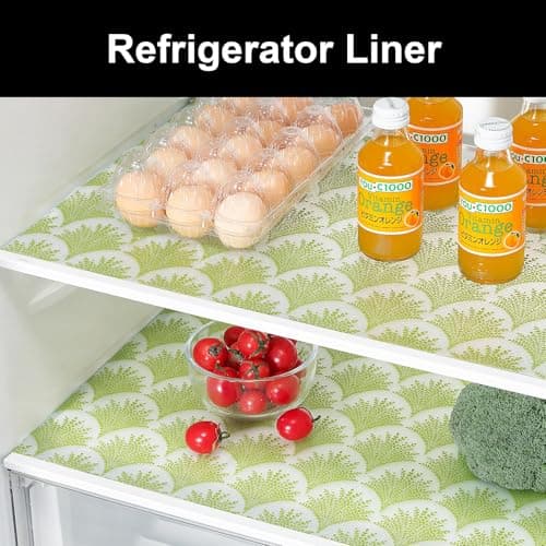 Cooyes Shelf Liners for Kitchen Cabinets, Refrigerator Liners Waterproof & Oil-Proof Kitchen Cupboard Liner Drawer Mats EVA Material Non Adhesive Fridge Liner for Shelves（17.5" W x 78.7" L） - Thumbnail 4