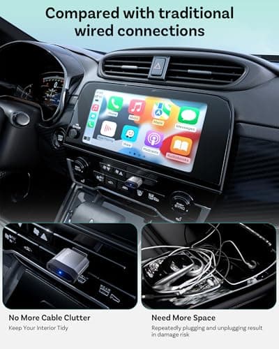 OTTOCAST Mini Nova Wireless CarPlay & Android Auto USB-C Adapter, 2-in-1 Adapter for iPhone iOS 10+ & Android 11+, Auto-Reconnect for 800+ Wired CarPlay Vehicles Models (2016+) - Thumbnail 5