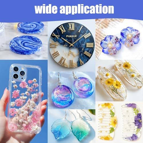 ProKKUV Epoxy Resin Kit, 32OZ Crystal Clear Resin Epoxy, Bubble Free, No Yellowing, UV Resistant, Food Safe, Easy Mix 1:1 for DIY Crafts Resin Jewelry Making(16OZ x 2) - Thumbnail 6