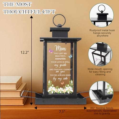 Memorial Bird Feeder for Loss of Mom - Sympathy Bereavement Gifts for Loss of Mother Remembrance Funeral Condolence Gifts Thoughtful Sorry for Your Loss Gifts for Loss of Loved One - Thumbnail 4