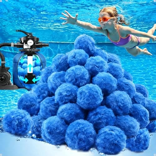 Dapclca Pool Filter Balls 5.5LB for Sand Filter System, Replace 180 lbs Sand, Heavy Duty Pool Filter Media Balls, Ultra Fine Filtration, Reusable & Washable, for Large Swimming Pools & Pumps - Image 1