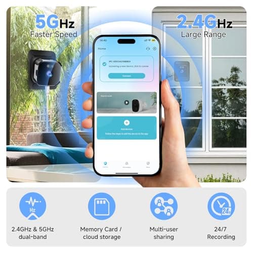 AXB Window Camera for Home Security: 3mp HD Indoor Cam with Night Vision - Thumbnail 3