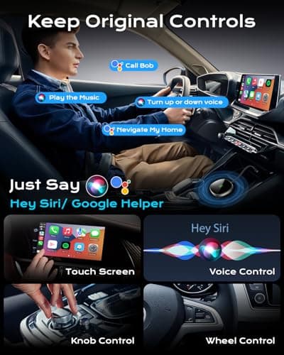 Wireless Carplay Adapter for iPhone & Android Auto 2-in-1, Stable, Plug & Play Low Delay Carplay Wireless Adapter Convert Wired to Wireless Apple Car Play Dongle for iOS 10+/Android 11+ (Grey) - Thumbnail 5