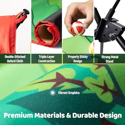 MerryMove Golf Chipping Game Set: Portable Indoor & Outdoor Sticky Golf Games Fun, Family Backyard Yard Golf Target Game Set (Golf Club Not Included) - Thumbnail 5