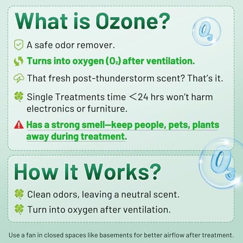 Ozone Generator 45,000mg/h, Home/Industrial O3 Car Deodorizer. Ozone Machine Air Ionizer Ozone Odor Eliminator for Strong Odor. Odor Eliminator for Home, Car, Pet. Room Deodorizer For 2500 sq ft. - Thumbnail 5