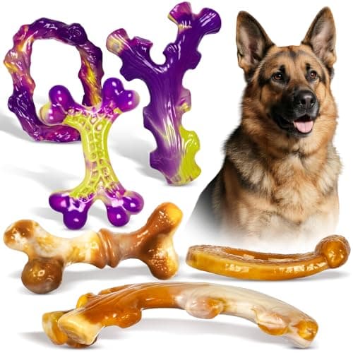 Frienhund 6 Pack Indestructible Dog Toys for Aggressive Chewers, Durable Nylon Bone for Large Dogs, Dog Toy for Aggressive Chewer Large Breed, A Mixed Special Edition Set - Image 1