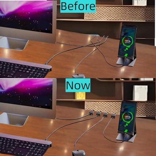 10 Pack Magnetic Cable Clips,Adjustable and Convenient Cable Management,Wire Holder Organizer,Conceal or Arrange Phone USB Charger Cables for Home,Office,Car,Desk,or Nightstand. (White) - Thumbnail 6