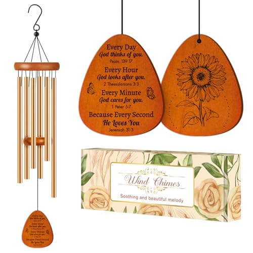 Christian Gifts for Women, Religious Inspirational Gifts for Men Women, Christian Wind Chimes Baptism, Birthday,Thanksgiving, Faith Based Gift for Pastor Friends Mom Boys Girl Sister - Image 1