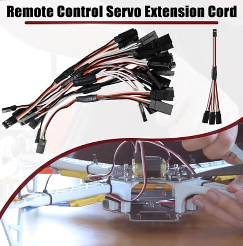 10-Pack 150mm Servo Extension Cable Y Connector 3 Pin Plug Splitters Rc Connector for Jr Futaba Jst Rc Car Quadcopter Airplane (Male to 3 Female Y Harness) - Thumbnail 6