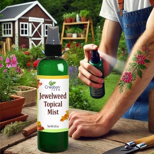 Creation Pharm Jewelweed Spray - Itchy Skin Relief Remedy for Poison Ivy Oak Large 8 OZ Size Use for Skin Allergy,Rash - All Natural Botanical Base of Plant Extracts - Thumbnail 5