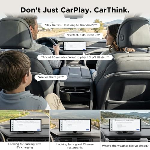 11" AI CarPlay Screen with Full Google-Play Access: Download Apps for Streaming, Gemini & More, 8-Core Processor, Built-in GPS, 1920x720 IPS 60FPS Screen, Android Auto, OTA, 1080P DVR Backup Camera - Thumbnail 4